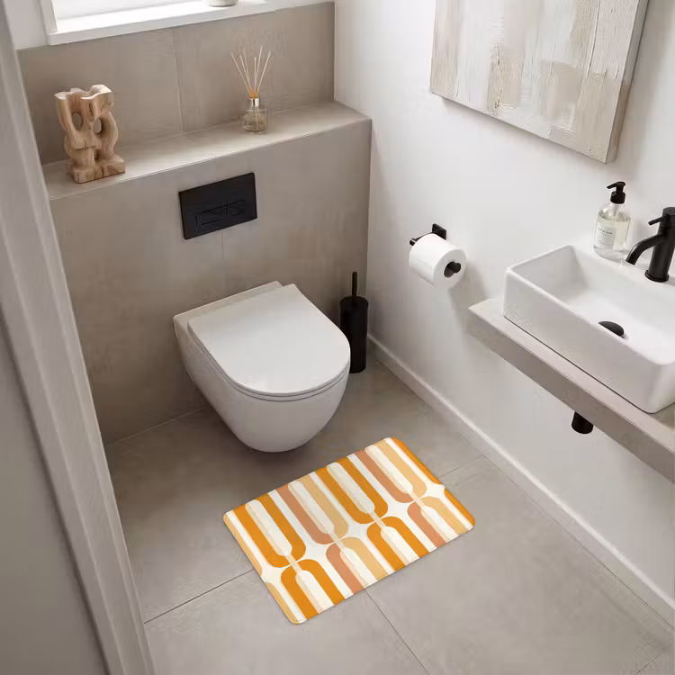 WC Mat - U-vorm - Retro - Oranje — 6