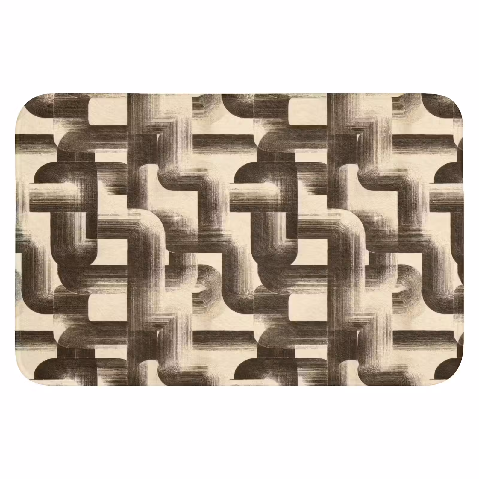 WC Mat - Abstract - Retro - Zwart — 1