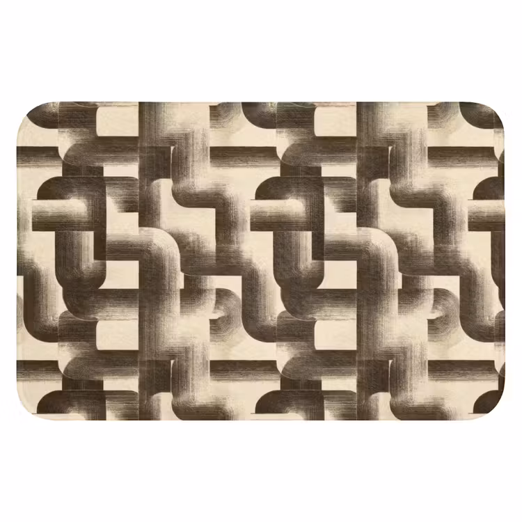 WC Mat - Abstract - Retro - Zwart — 1