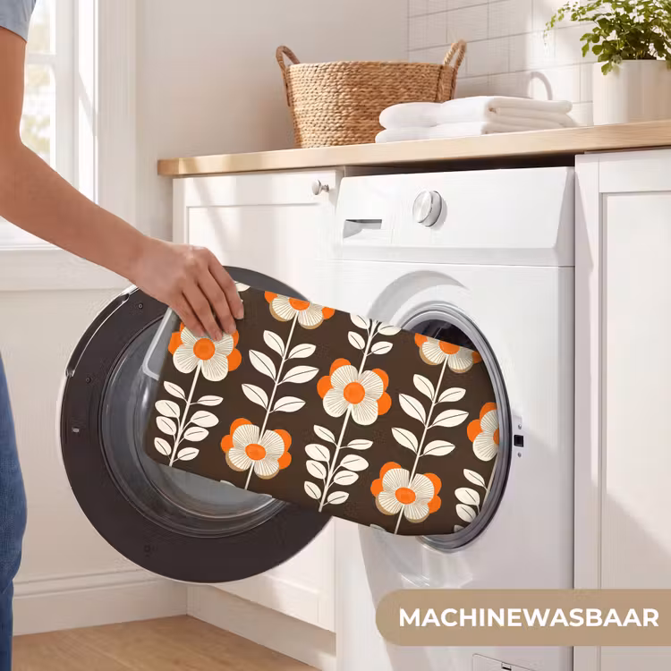 WC Mat - Bloemen - Retro - Bruin — 5