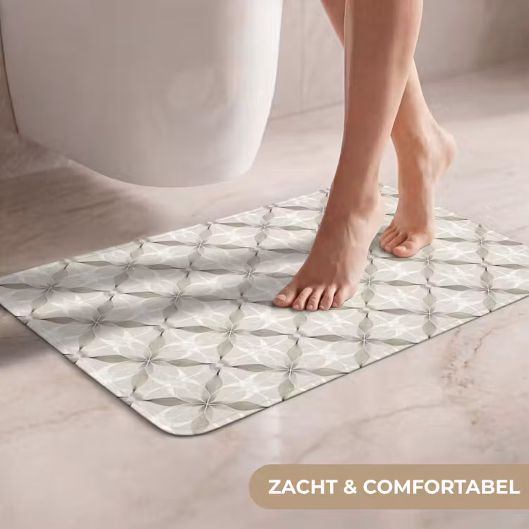 WC Mat - Grafisch - Patroon - Grijs — 7