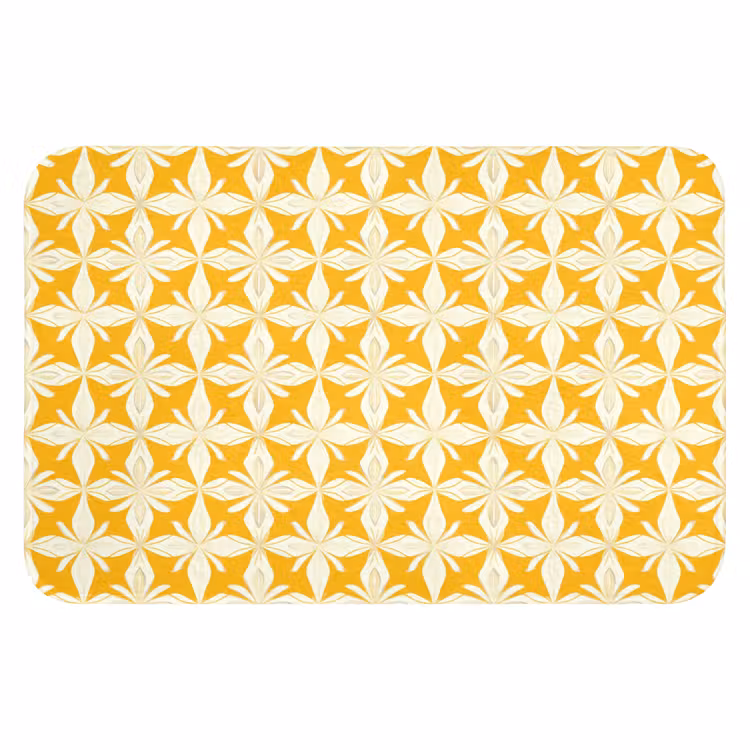 WC Mat - Patroon - Retro - Geel — 1