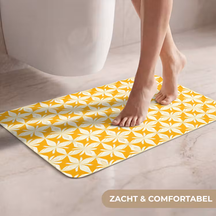 WC Mat - Patroon - Retro - Geel — 7