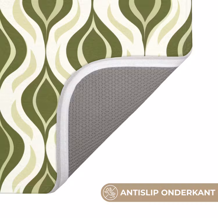 WC Mat - Patroon - Retro - Groen — 3