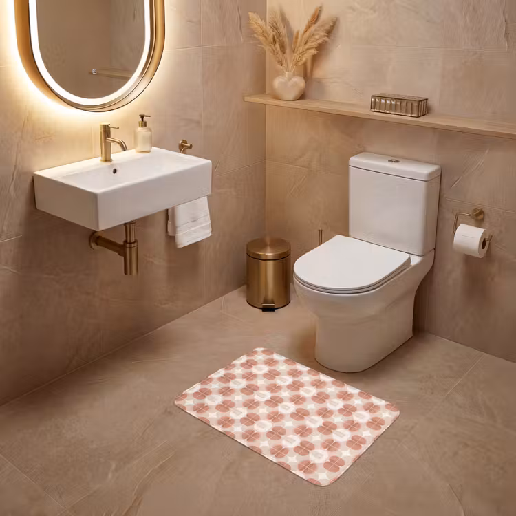 WC Mat - Retro - Klassiek - Roze — 4