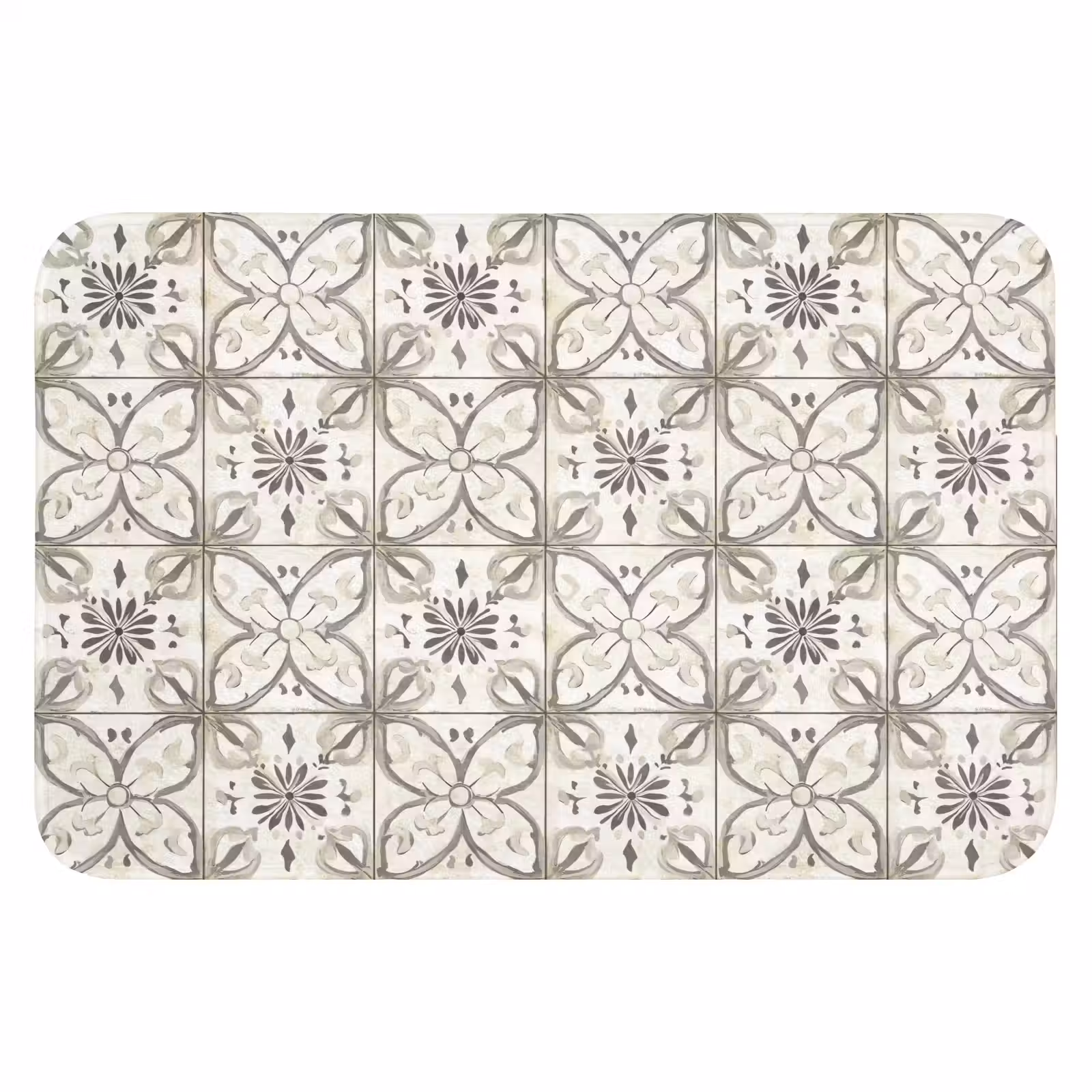 WC Mat - Antiek - Tegel - Beige — 1