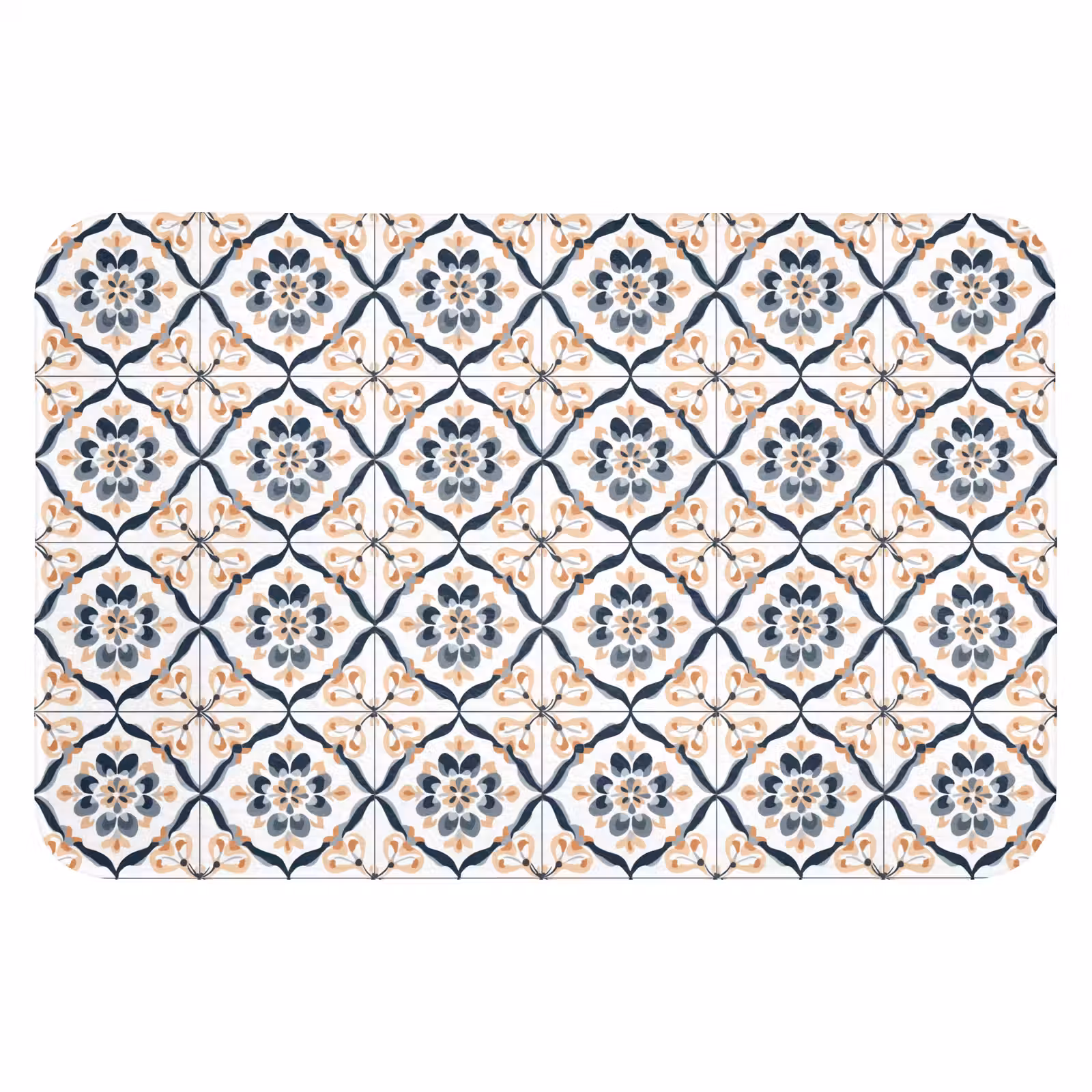 WC Mat - Bladvorm - Patroon - Kleurrijk — 1