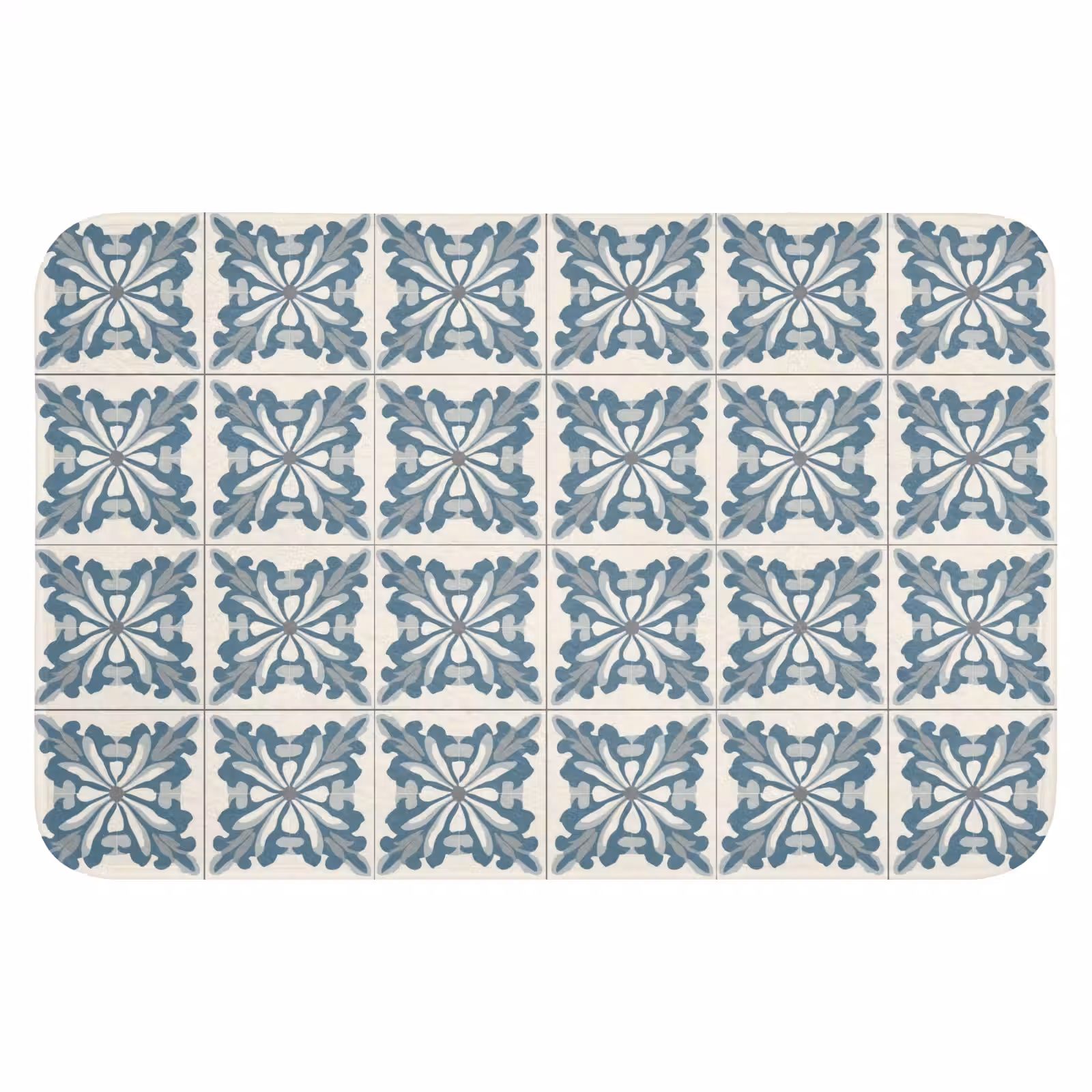 WC Mat - Dessin - Tegel - Blauw — 1