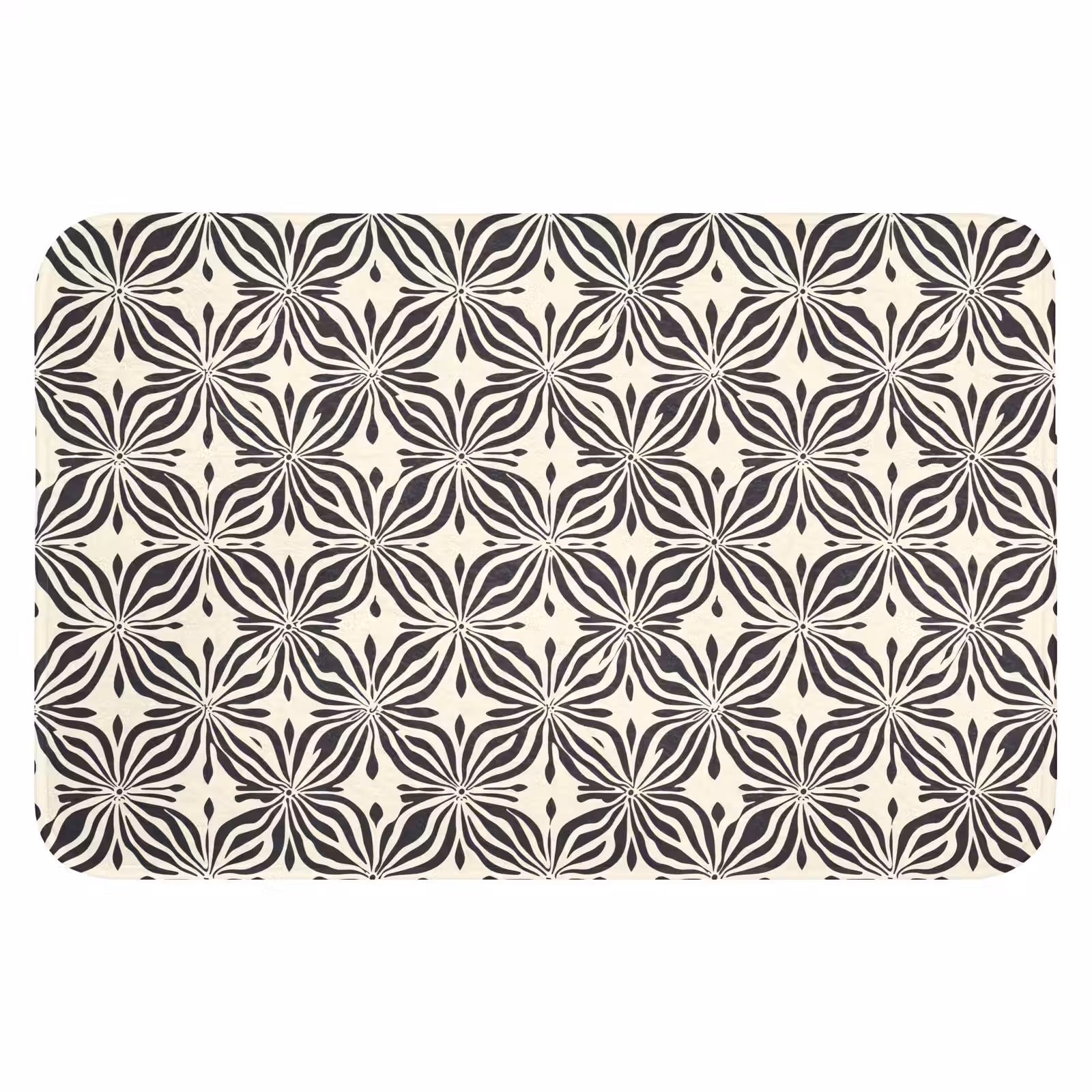 WC Mat - Grafisch - Patroon - Zwart — 1