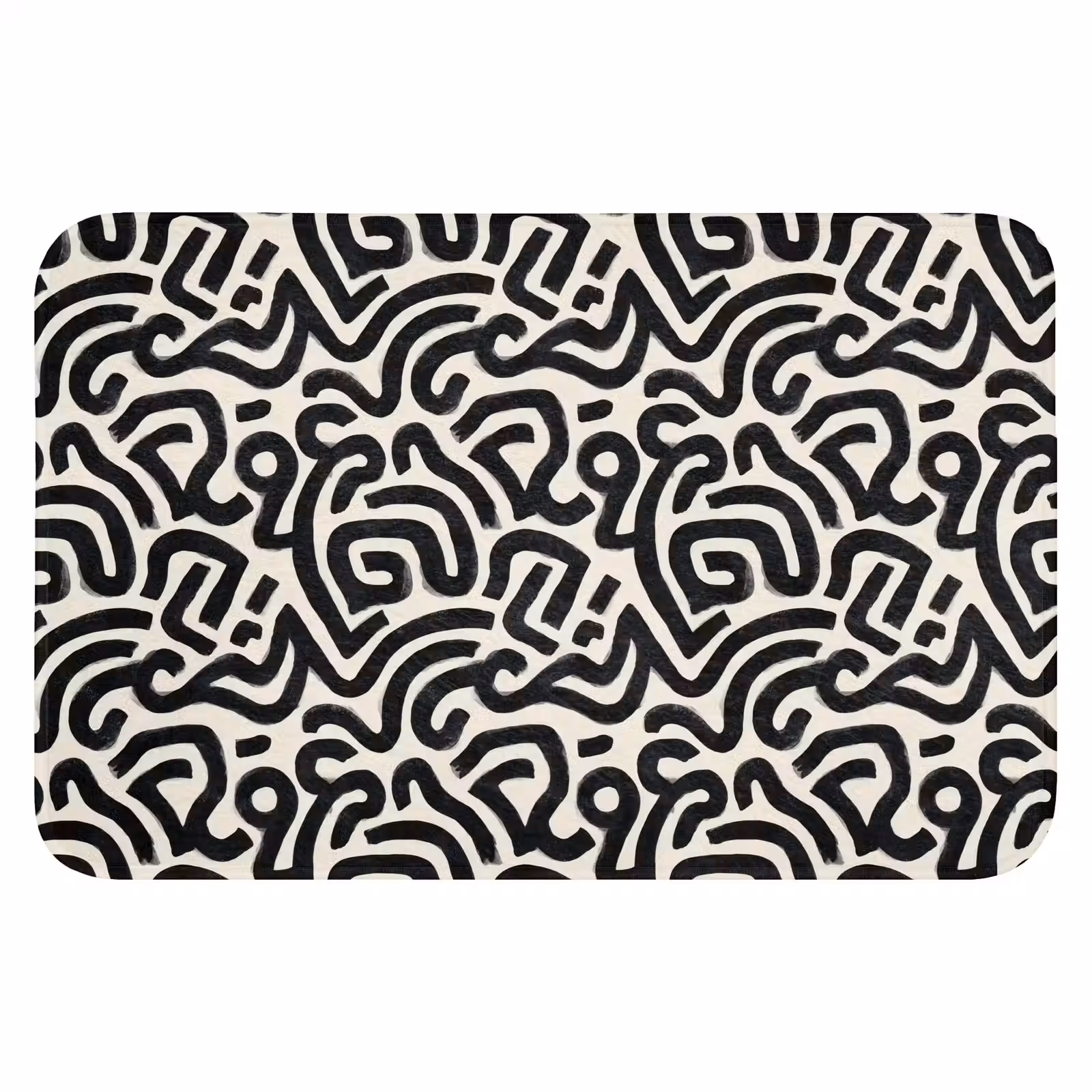 WC Mat - Modern - Abstract - Zwart — 1