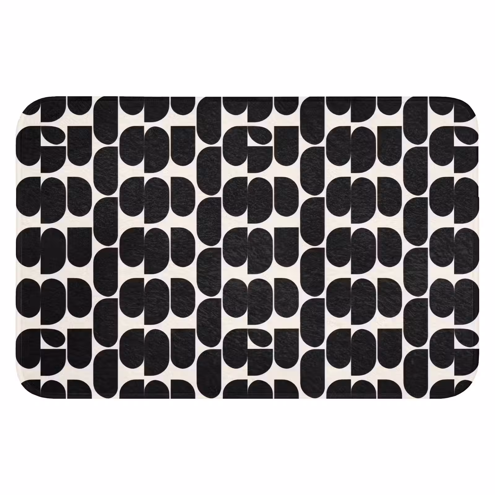 WC Mat - Modern - Patroon - Zwart — 1