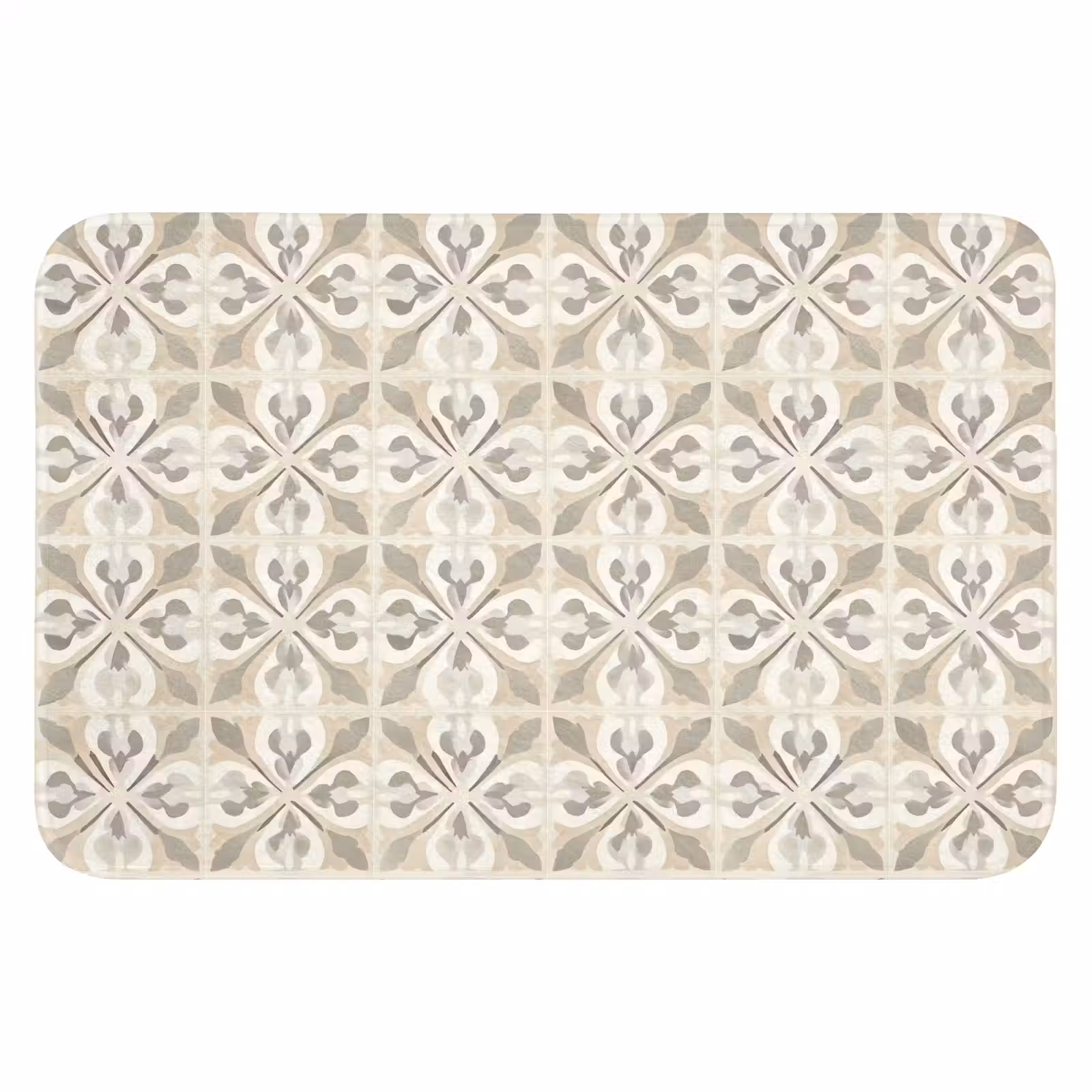 WC Mat - Tegel - Motief - Beige — 1