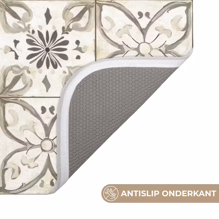 WC Mat - Antiek - Tegel - Beige — 3