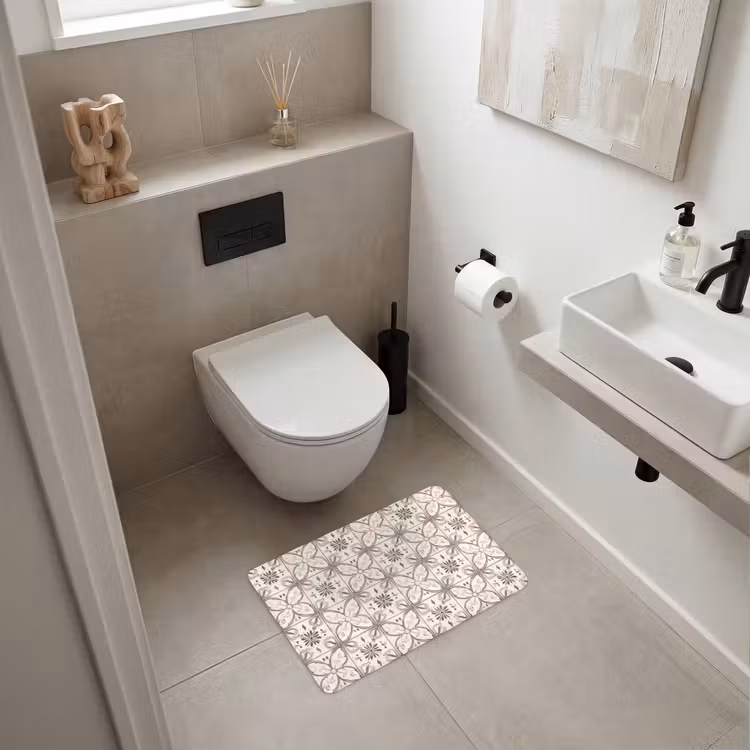 WC Mat - Antiek - Tegel - Beige — 6