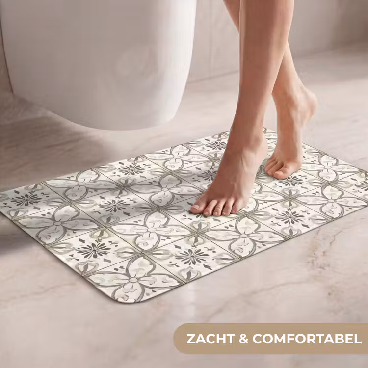 WC Mat - Antiek - Tegel - Beige — 7