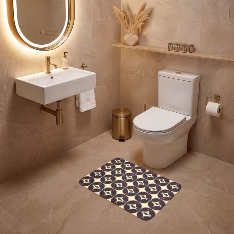 WC Mat - Cirkel - Retro - Kleurrijk — 4