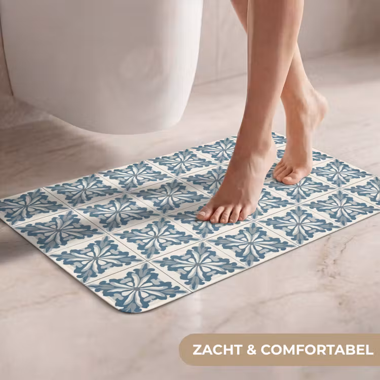 WC Mat - Dessin - Tegel - Blauw — 7