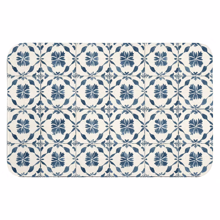 WC Mat - Grafisch - Tegel - Blauw — 1