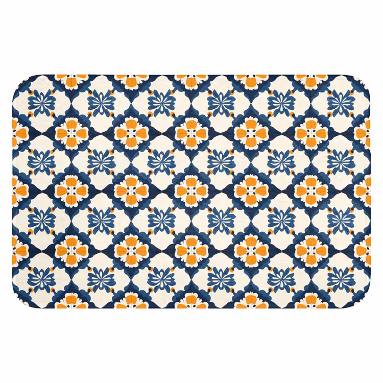 WC Mat - Klassiek - Geometrisch - Blauw — 1