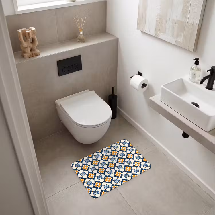 WC Mat - Klassiek - Geometrisch - Blauw — 6