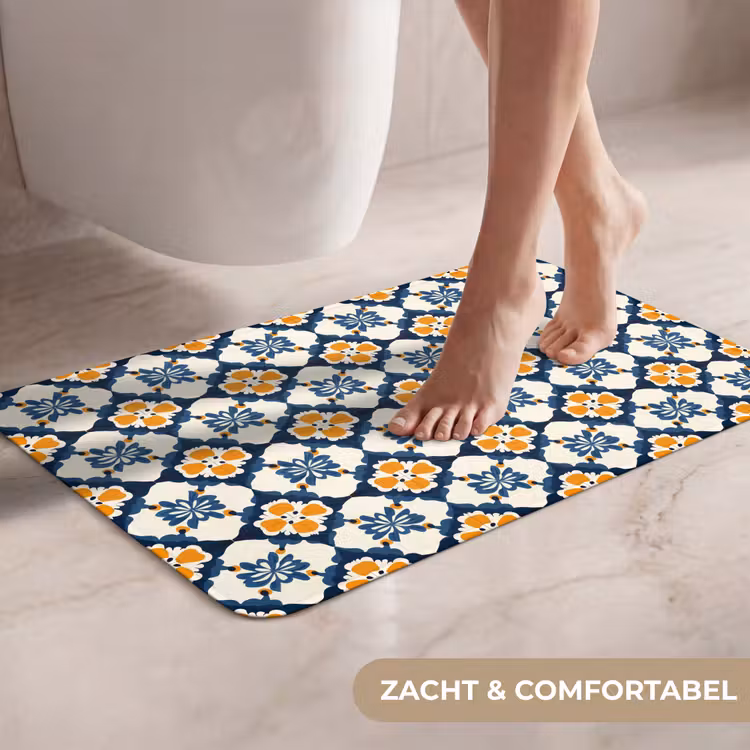 WC Mat - Klassiek - Geometrisch - Blauw — 7