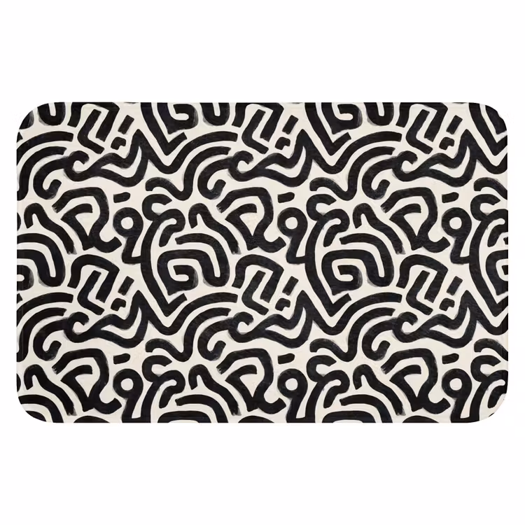 WC Mat - Modern - Abstract - Zwart — 1
