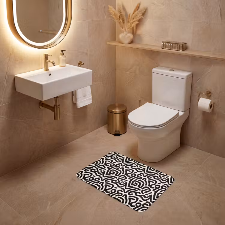 WC Mat - Modern - Abstract - Zwart — 4