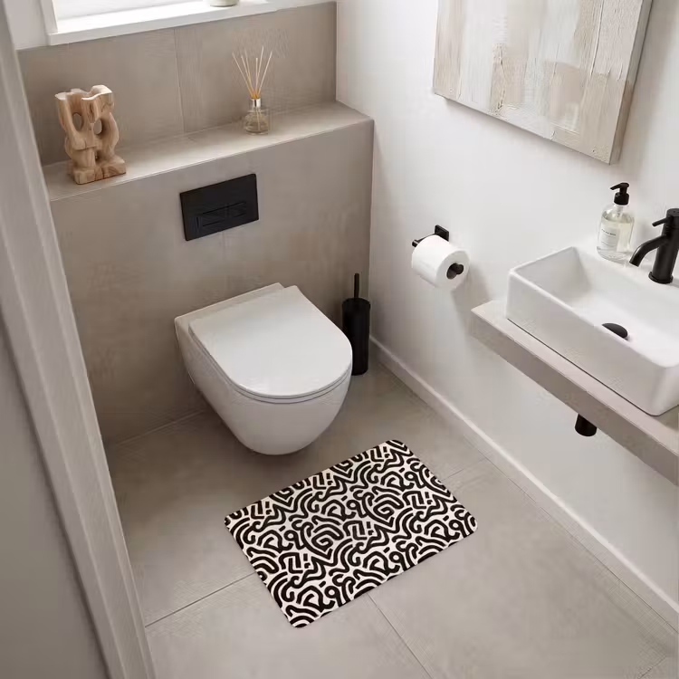 WC Mat - Modern - Abstract - Zwart — 6