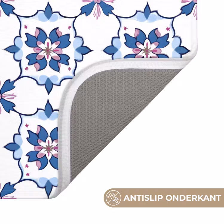 WC Mat - Modern - Patroon - Blauw - Roze — 3