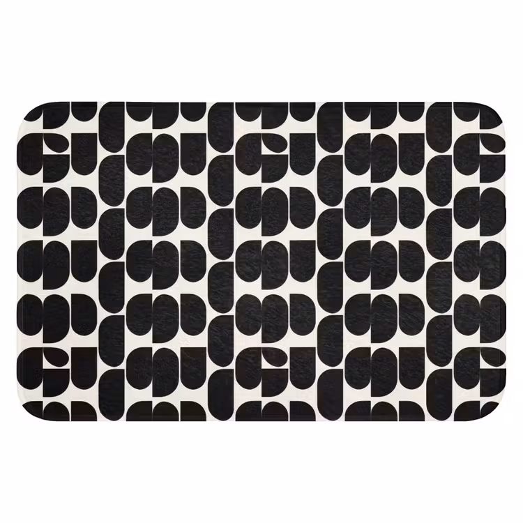 WC Mat - Modern - Patroon - Zwart — 1