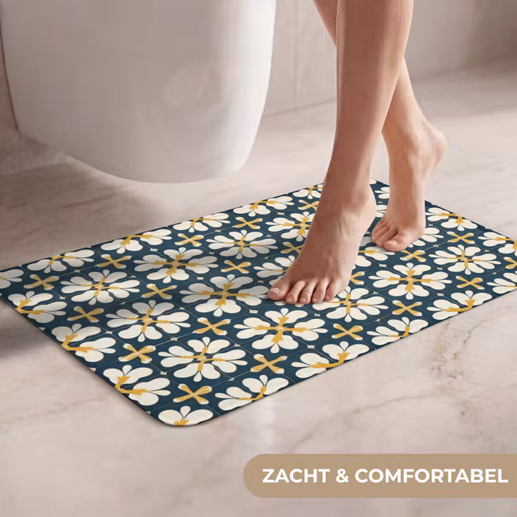 WC Mat - Motief - Tegel - Okergeel — 7