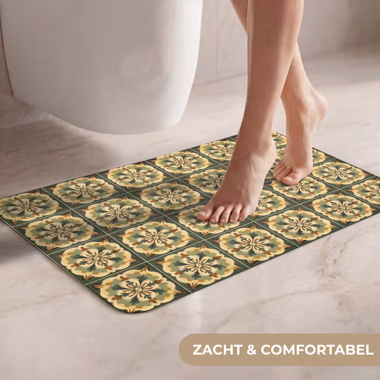WC Mat - Ornament - Patroon - Groen — 7