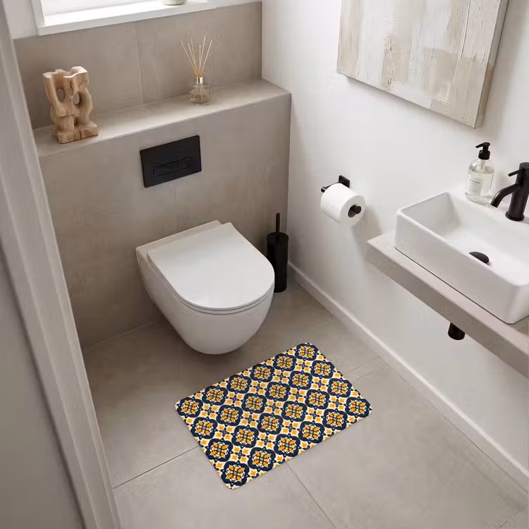 WC Mat - Patroon - Siertegel - Kleurrijk — 6