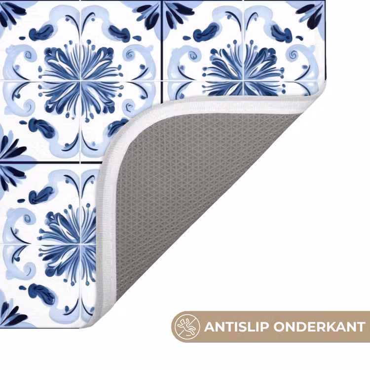 WC Mat - Patroon - Tegel - Blauw — 3