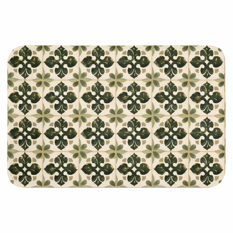 WC Mat - Patroon - Tegel - Groen — 1