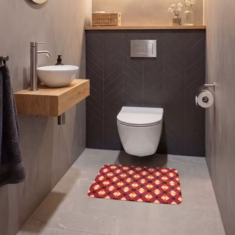 WC Mat - Retro - Patroon - Kleurrijk — 2