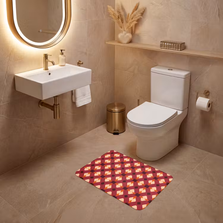 WC Mat - Retro - Patroon - Kleurrijk — 4
