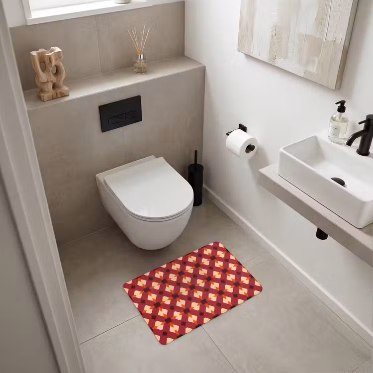 WC Mat - Retro - Patroon - Kleurrijk — 6