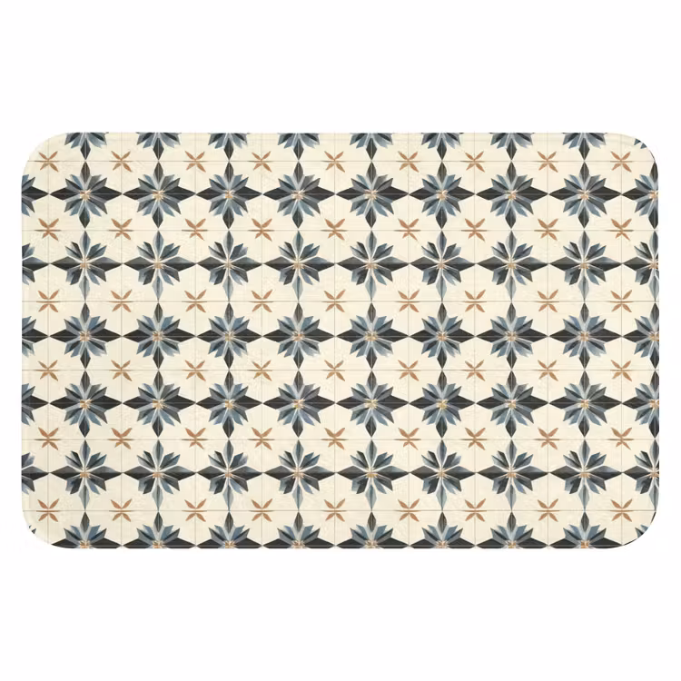 WC Mat - Sierlijk - Ornament - Blauw — 1