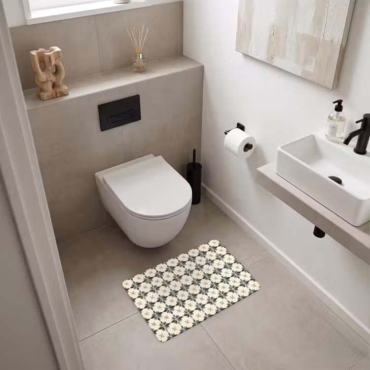 WC Mat - Sierlijk - Ornament - Blauw — 6
