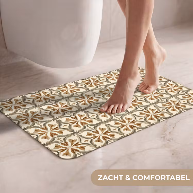 WC Mat - Siertegel - Patroon - Bruin — 7