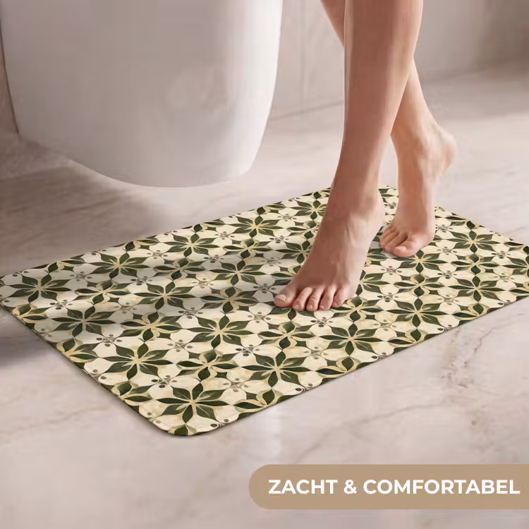 WC Mat - Tegel - Dessin - Groen — 7