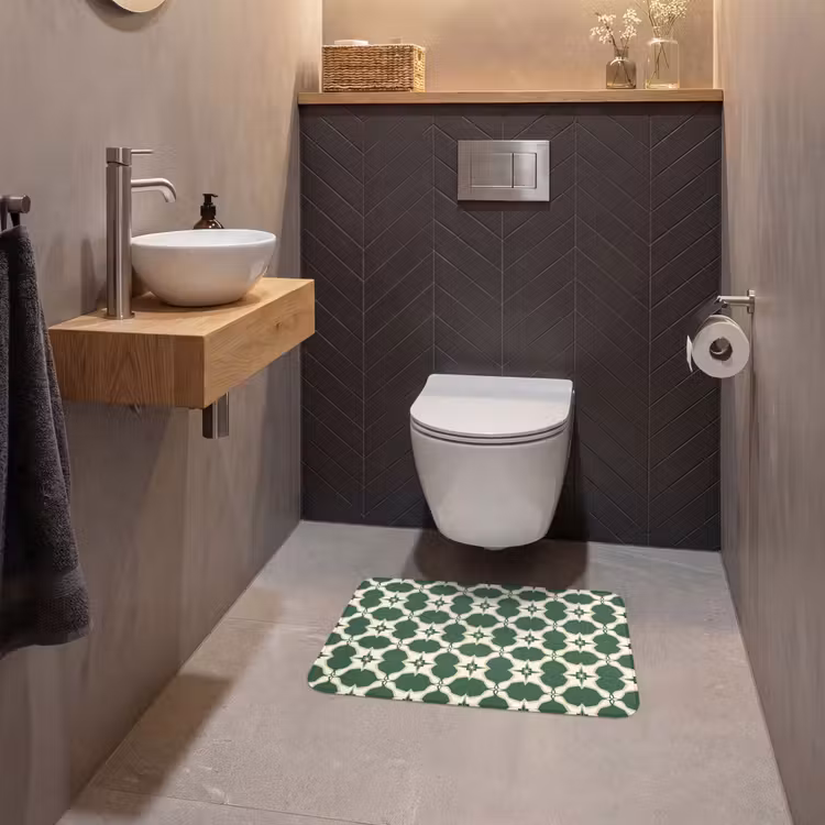 WC Mat - Tegel - Klassiek - Groen — 2