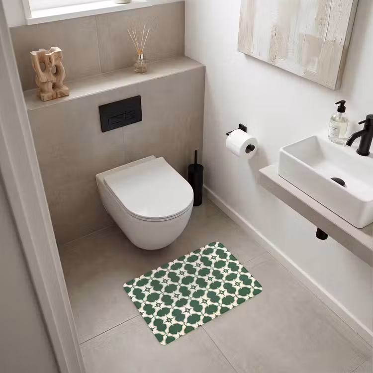 WC Mat - Tegel - Klassiek - Groen — 6
