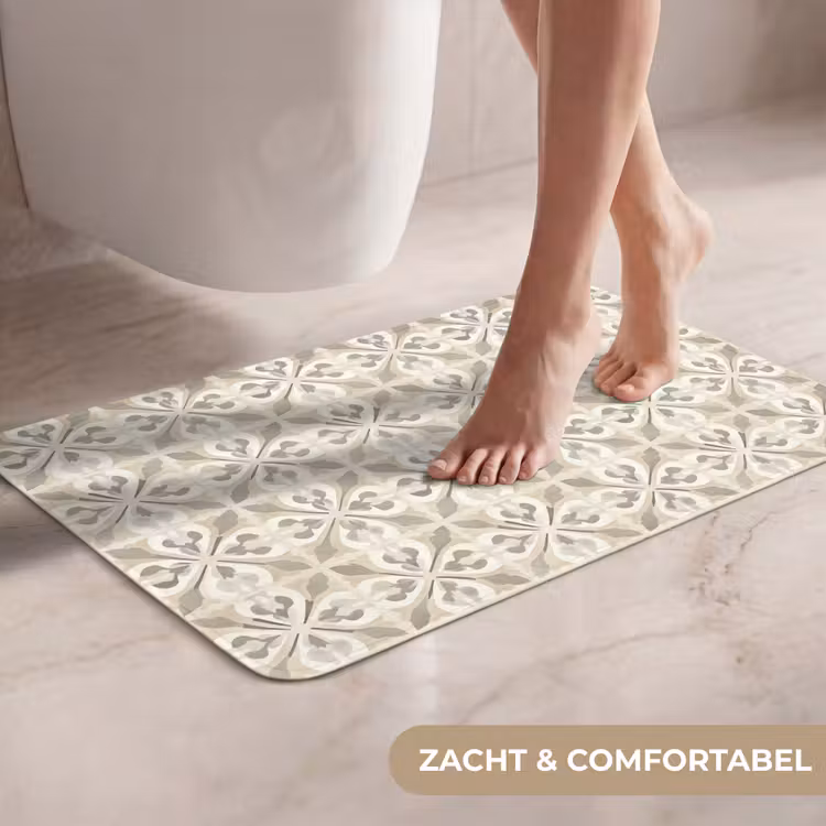 WC Mat - Tegel - Motief - Beige — 7
