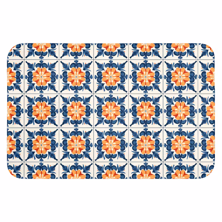 WC Mat - Traditioneel - Tegel - Oranje — 1