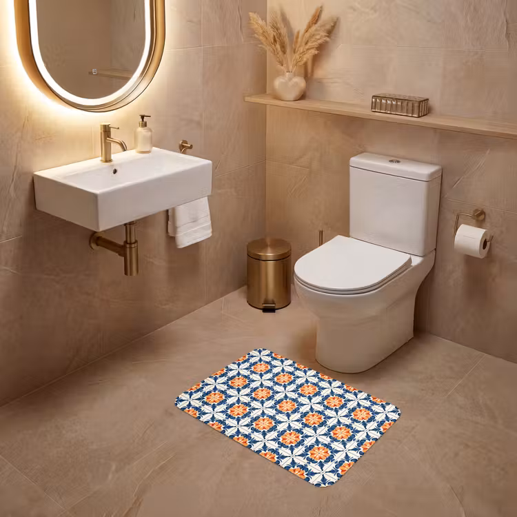 WC Mat - Traditioneel - Tegel - Oranje — 4