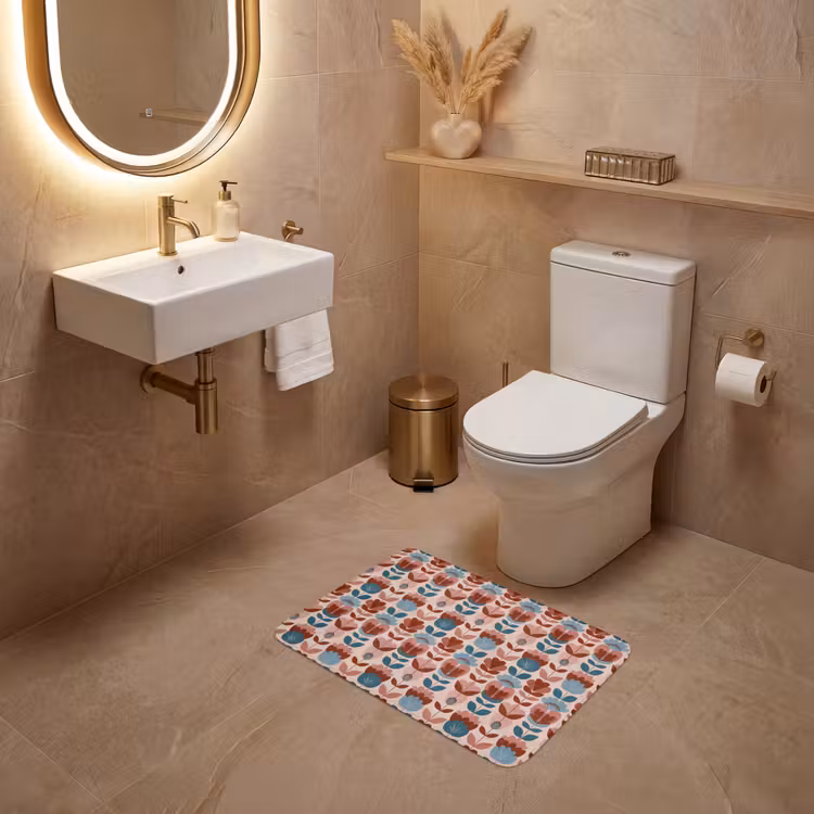 WC Mat - Vintage - Motief - Kleurrijk — 4