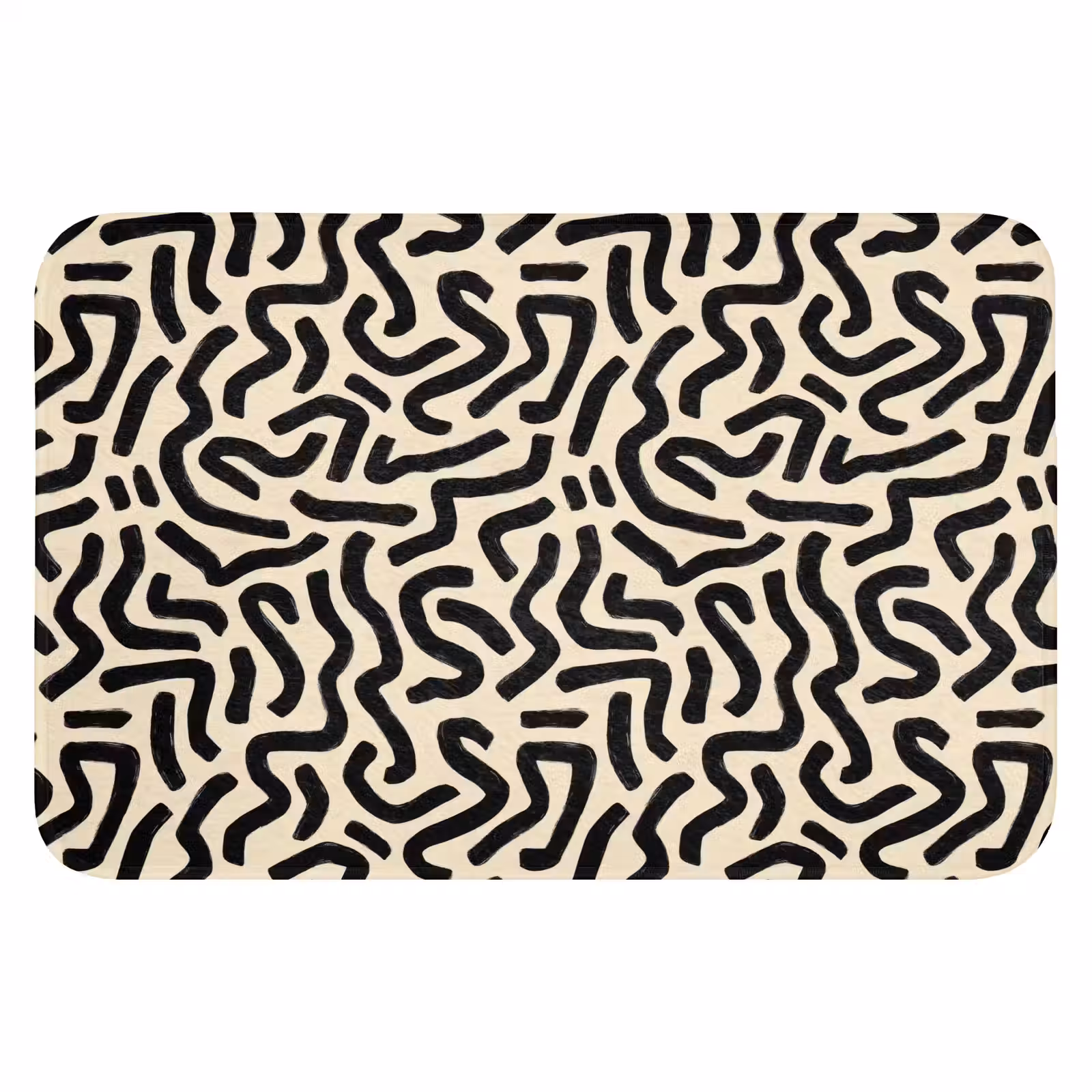 WC Mat - Abstract - Lijnen - Zwart — 1