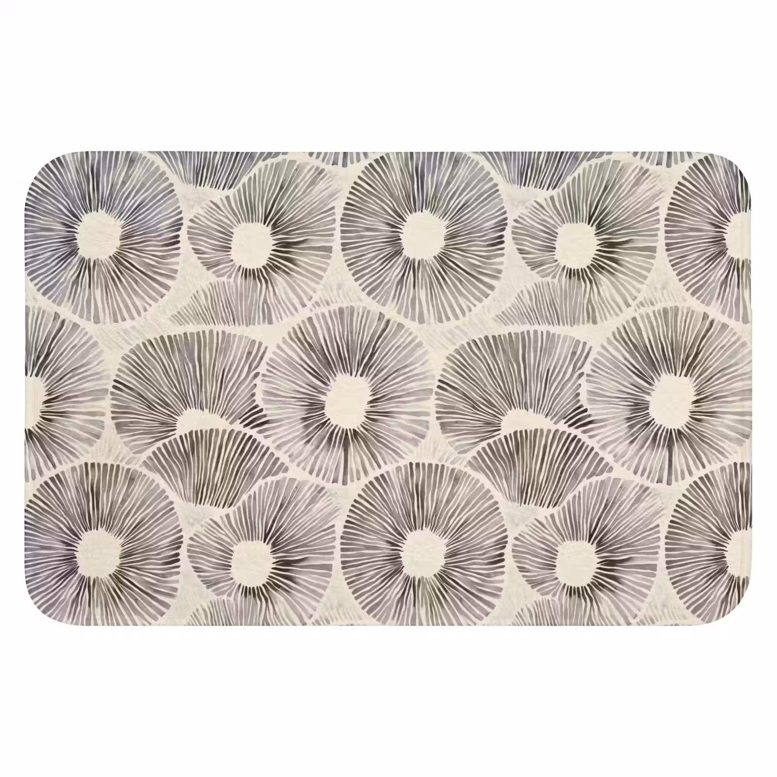 WC Mat - Cirkels - Patroon - Zwart — 1